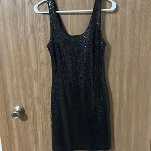 Sequin Black Dress